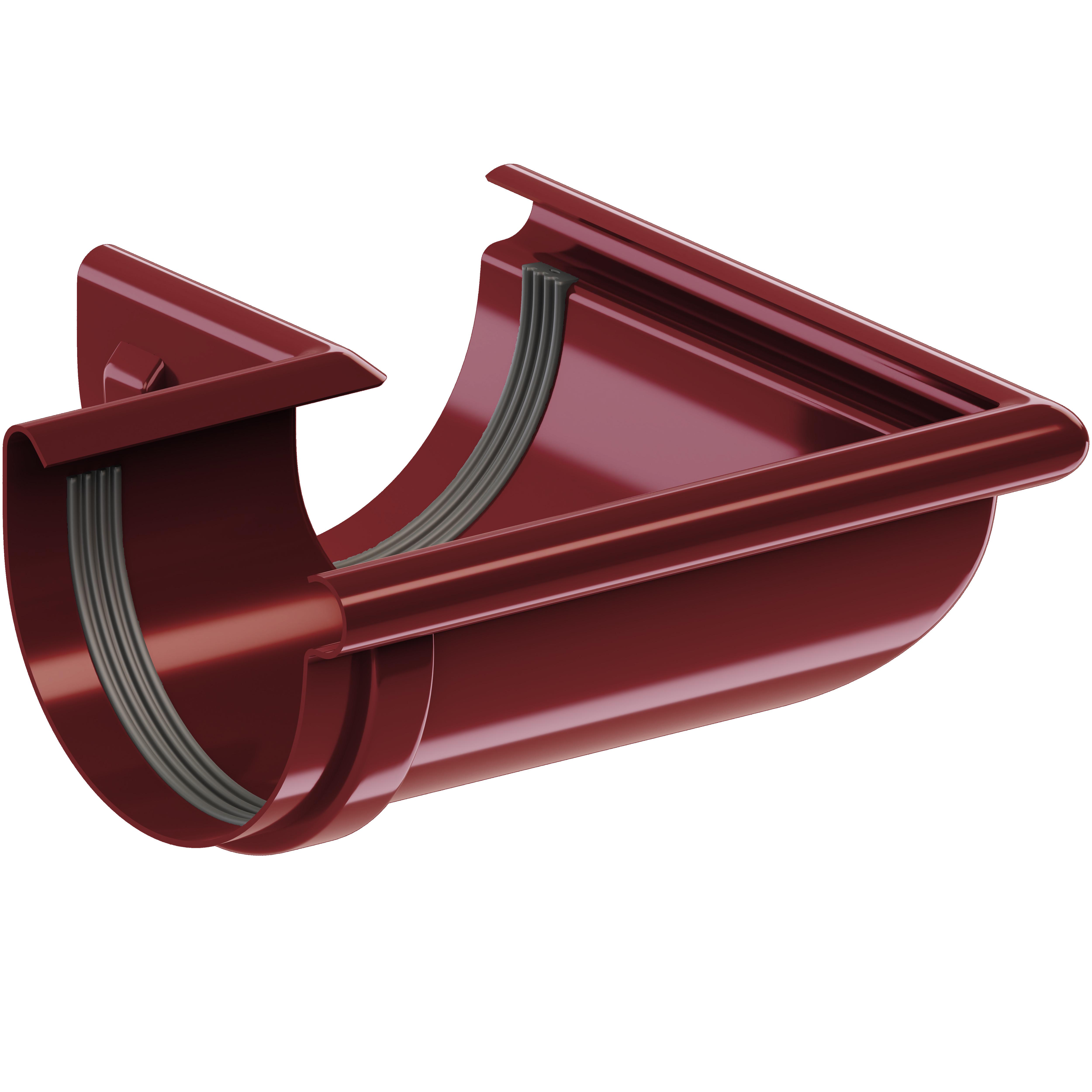 Угол желоба наружный KROP 90° 100 мм Красный (2034)