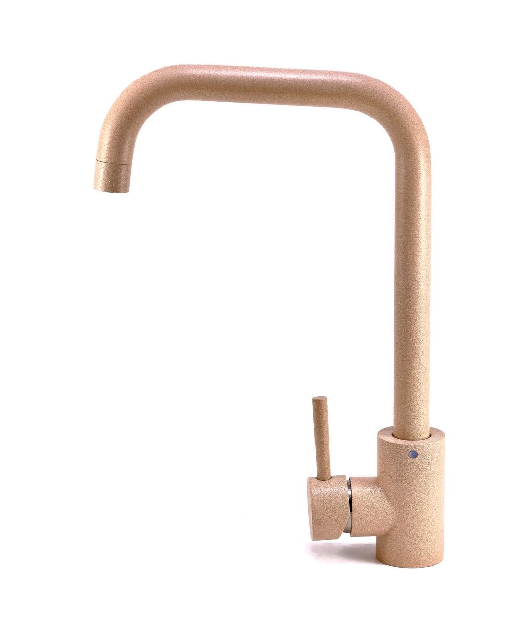 Смеситель кухонный прямоугольный для гранитной мойки Бежевый (2087307440)
