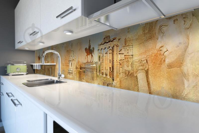 Скинали на кухню Zatarga «Рим» 650х2500 мм виниловая 3Д наклейка кухонный фартук самоклеящаяся Z180458/1