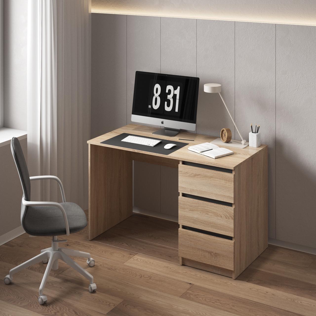 Стіл комп’ютерний з тумбою Вайс R-1 1200х600х755 мм Дуб Сонома- Антрацит планки (30435097) - фото 1 Стіл комп’ютерний з тумбою Вайс R-1 1200х600х755 мм Дуб Сонома- Антрацит планки (30435097) - фото 1