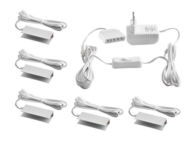 Комплект светодиодных клипс алюминиевых LEDUA для подсветки стеклянных полок 5шт 220В зеленый (37362215) Комплект светодиодных клипс алюминиевых LEDUA для подсветки стеклянных полок 5шт 220В зеленый (37362215)