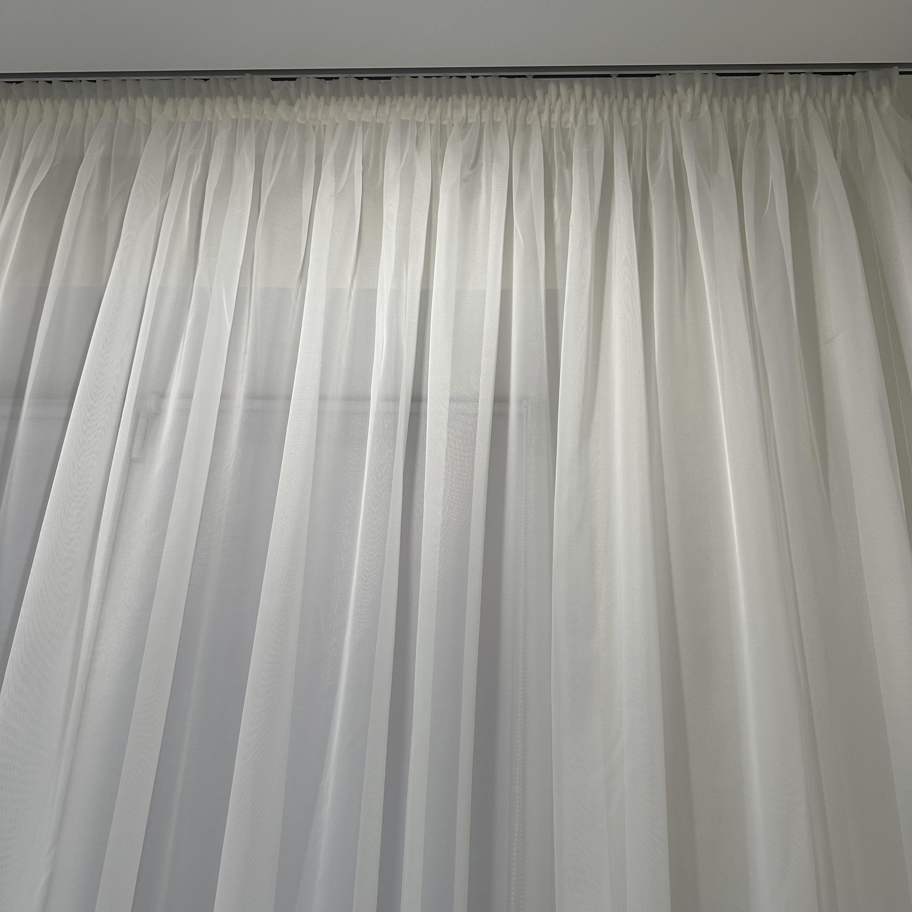 Тюль шифоновий готовий на тасьмі 300х270 см Білий (ТШ-3) - фото 3 Тюль шифоновий готовий на тасьмі 300х270 см Білий (ТШ-3) - фото 3