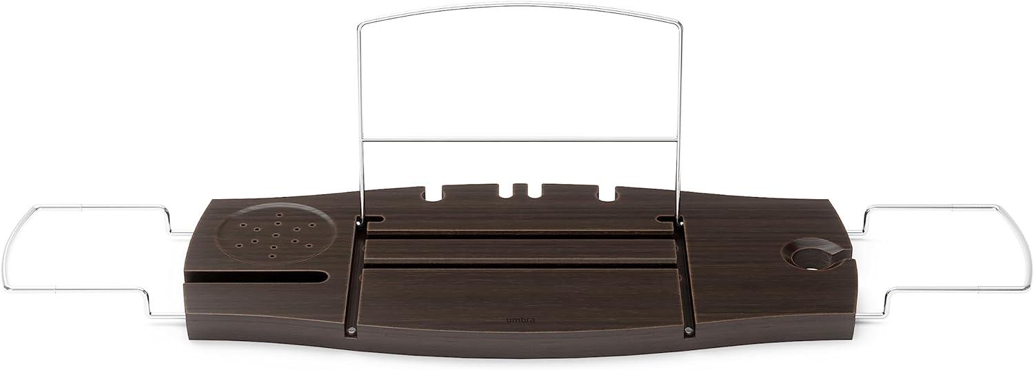 Полиця для ванної Aquala Bathtub Caddy Umbra 71,1-94x21,6x3,8 см Коричневий (020390-656) - фото 2