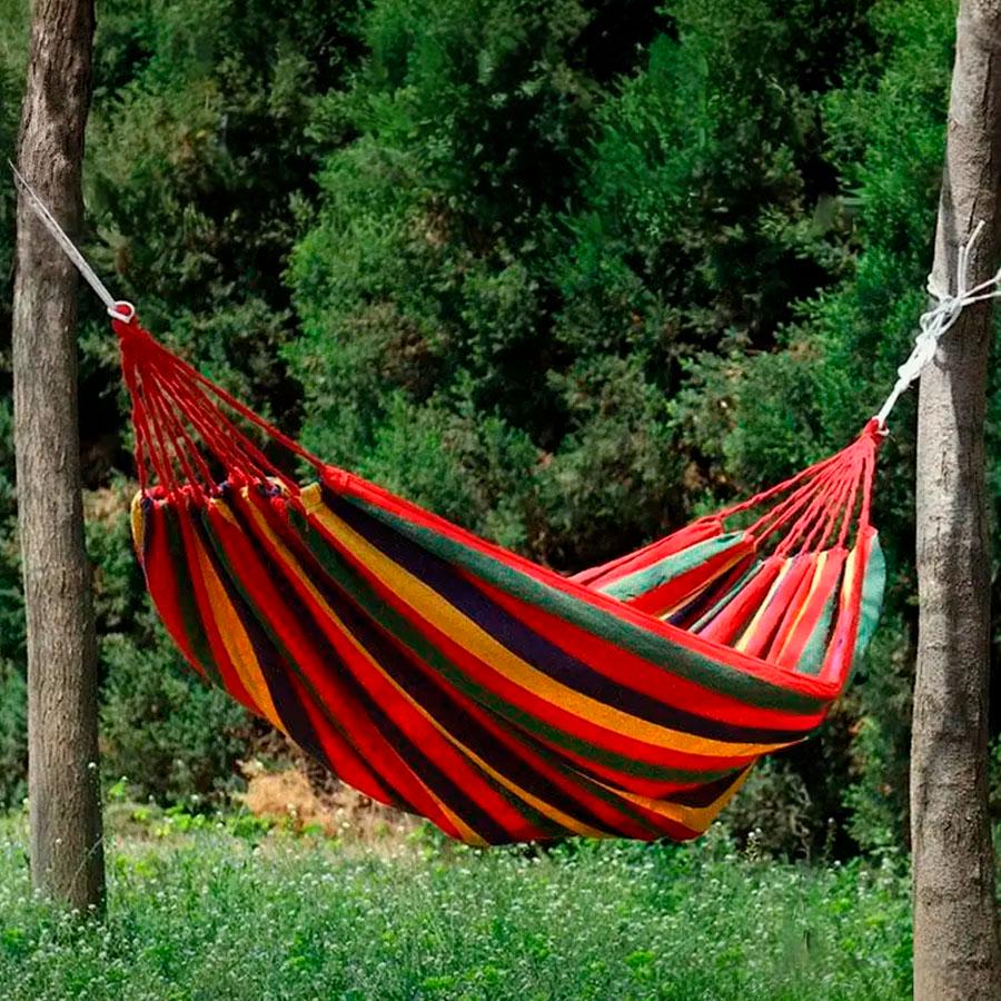 Гамак тканевый одноместный 182х82 см Красный для детей и взрослых