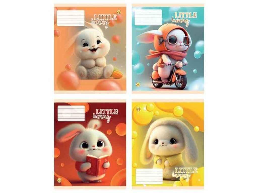 Тетрадь в косую линию Тетрада 12 л. 25 шт. твердая 43111 Пушистики (1064065)