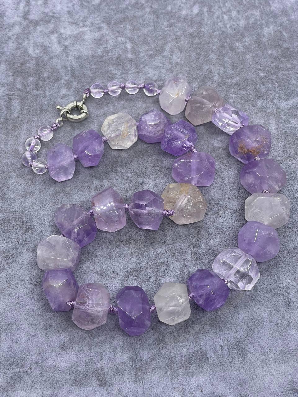 Бусы аметист 45 см Фиолетовый (1555) Бусы аметист 45 см Фиолетовый (1555)