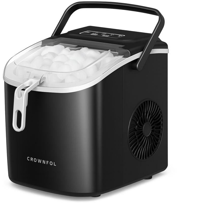 Льодогенератор CROWNFUL HZB-12/H 11-12 кг льоду за добу 9 кубиків за 6 хвилин портативний з автоочищенням