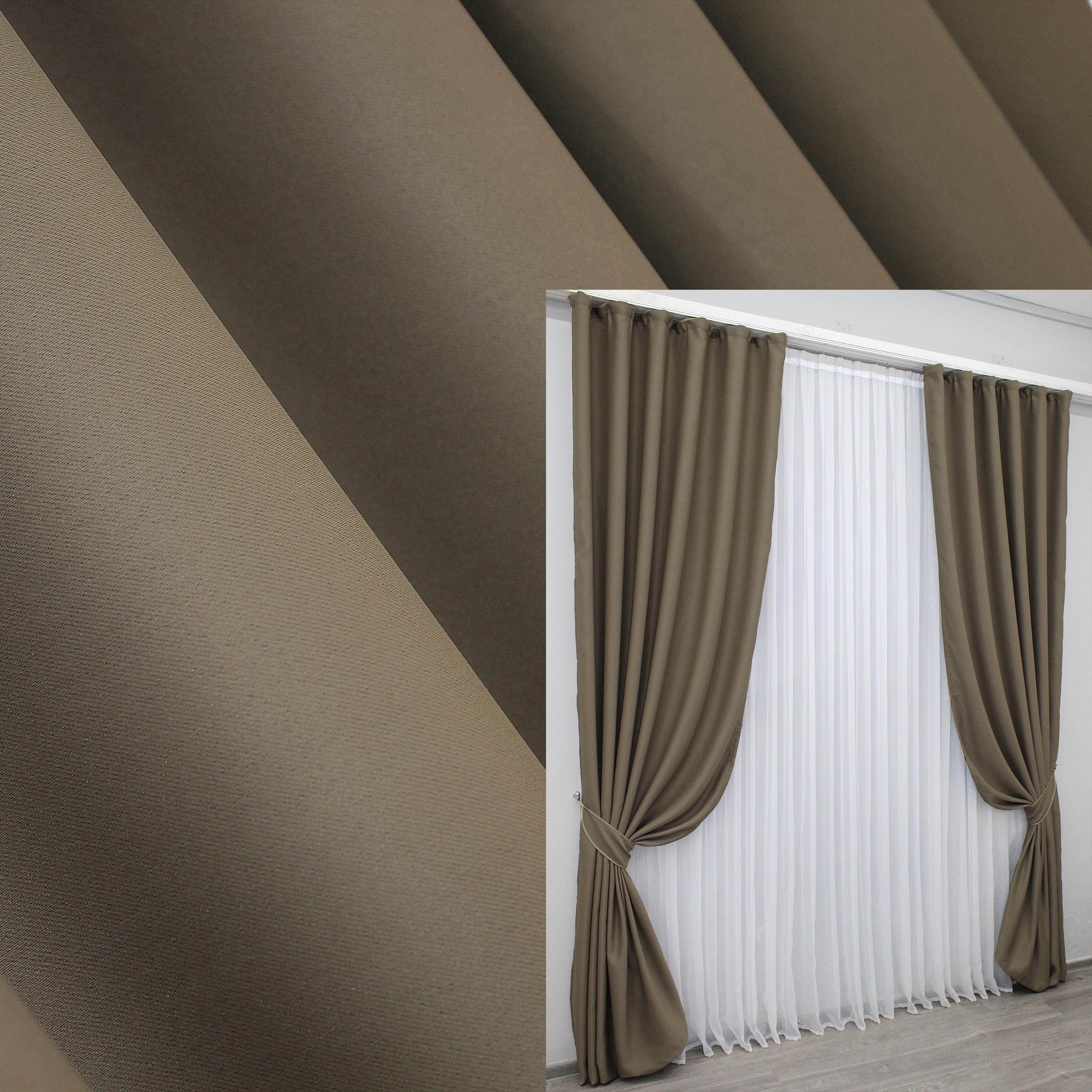 Комплект штор VR-Textil Bagema Rvs № 1239ш блекаут 150х270 см 2 шт. Молочний/Шоколадний (33-0061) - фото 2 Комплект штор VR-Textil Bagema Rvs № 1239ш блекаут 150х270 см 2 шт. Молочний/Шоколадний (33-0061) - фото 2