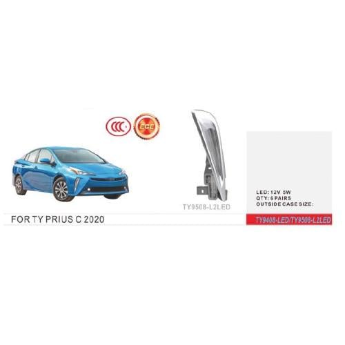 Фары для Toyota Prius C 2020/LED-12V5W/DRL+TURN (TY-9508-L2LED 2в1) - фото 2