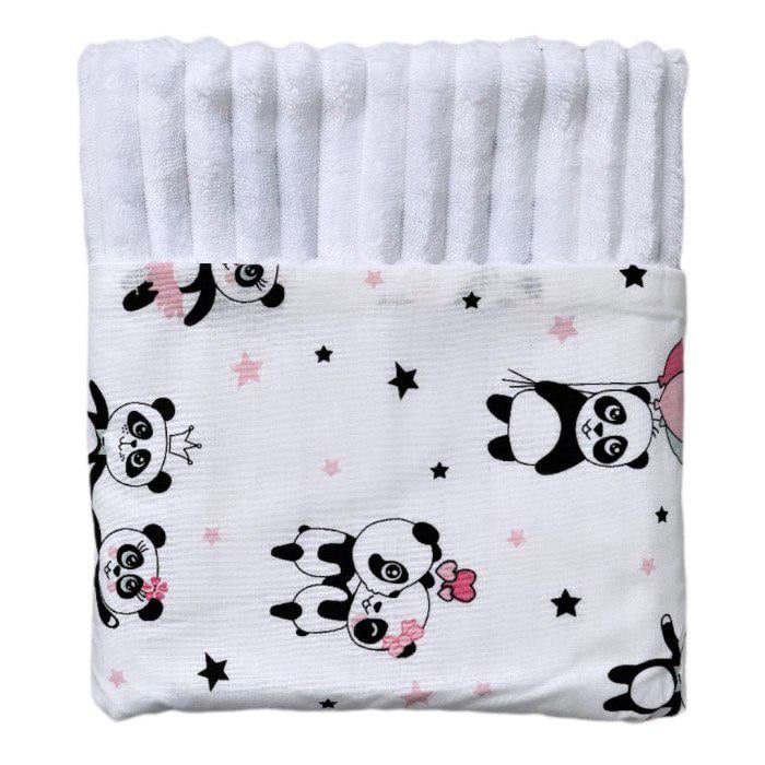 Плед Mommy Bag Панди №33 100x80 см Рожевий/Білий (143798)