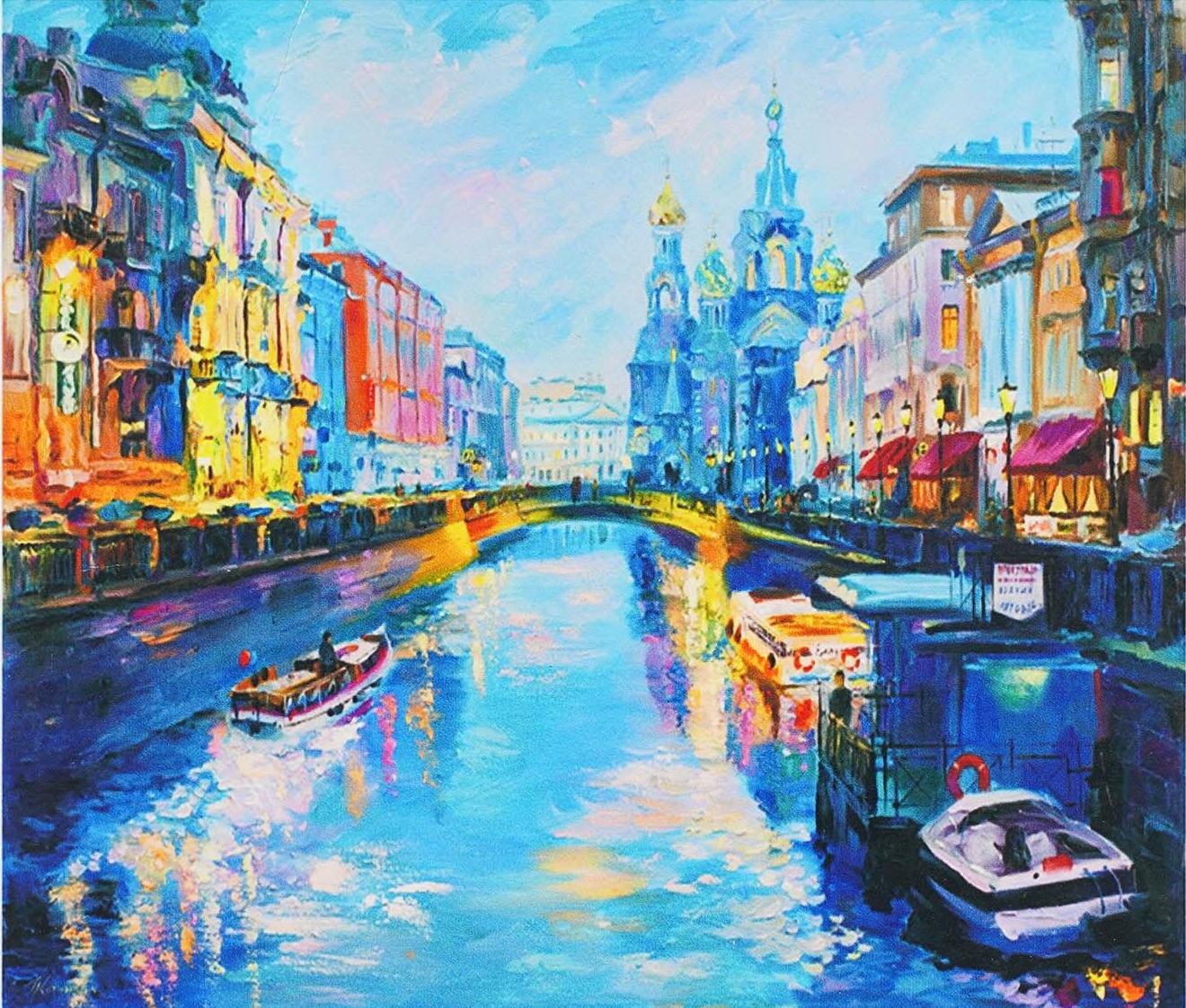 Алмазна мозаїка-картина за номерами TK Group B 77587/30 Міський пейзаж в коробці 40x50 см (24710992)