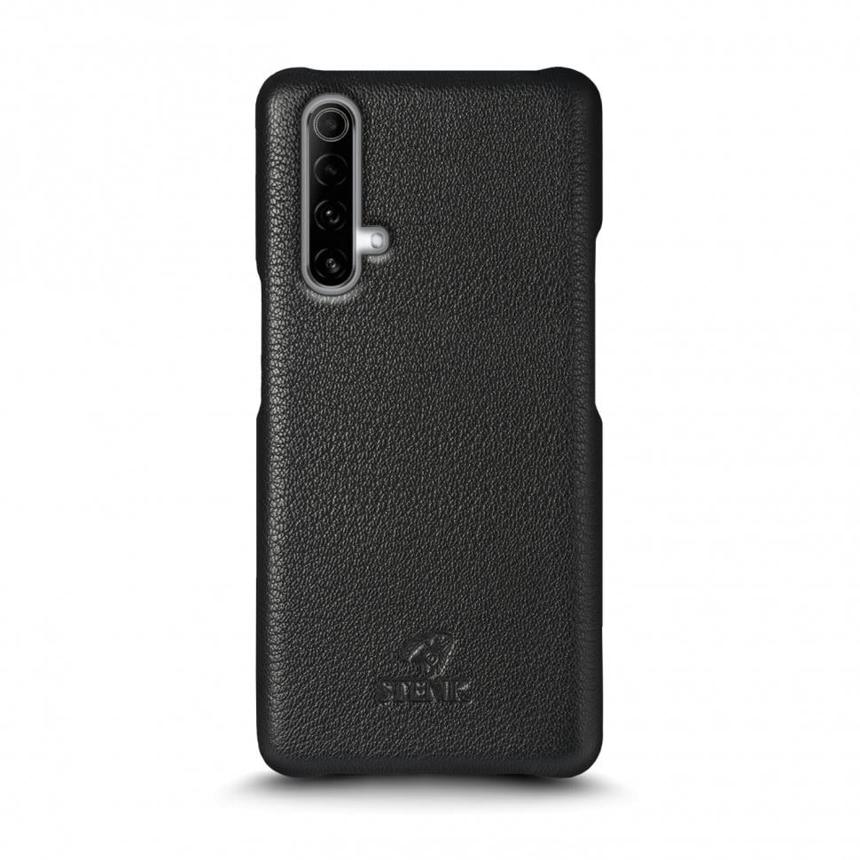 Кожаная накладка Stenk Cover для Realme X50m 5G Черный (69404)