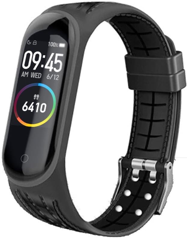 Ремешок силиконовый Seam для Mi Band 5 Black (16979)
