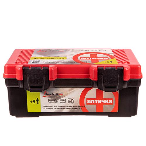 Аптечка медицинская автомобильная 2 от 9 пассажиров ТУ 02-011-П пластиковый футляр (00000054257)