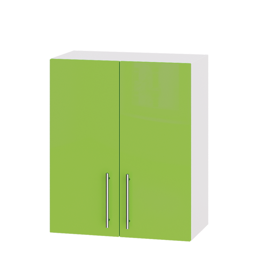 Шкаф верхний Эверест Модерн модуль Верх В10-600 60х30х72 см Яблоко глянец/Белый (02560)