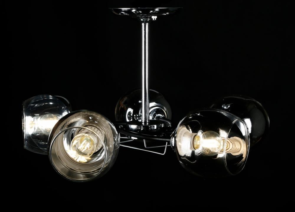 Люстра с плафонами Ray L9770B/5 CR/BLK (IR006390)