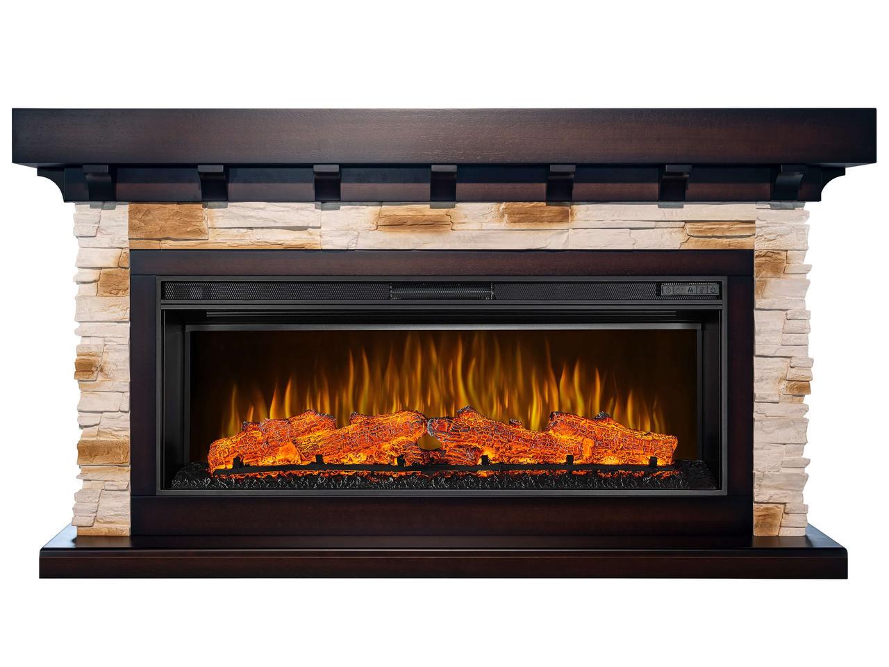 Каминокомплект ArtiFlame Ludwig AF42 Махагон коричневый антик