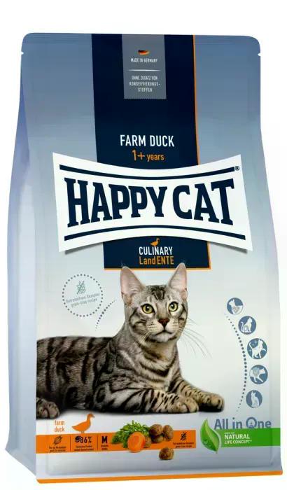Сухой корм для взрослых кошек со вкусом утки Happy Cat Culinary Land Ente 4 кг