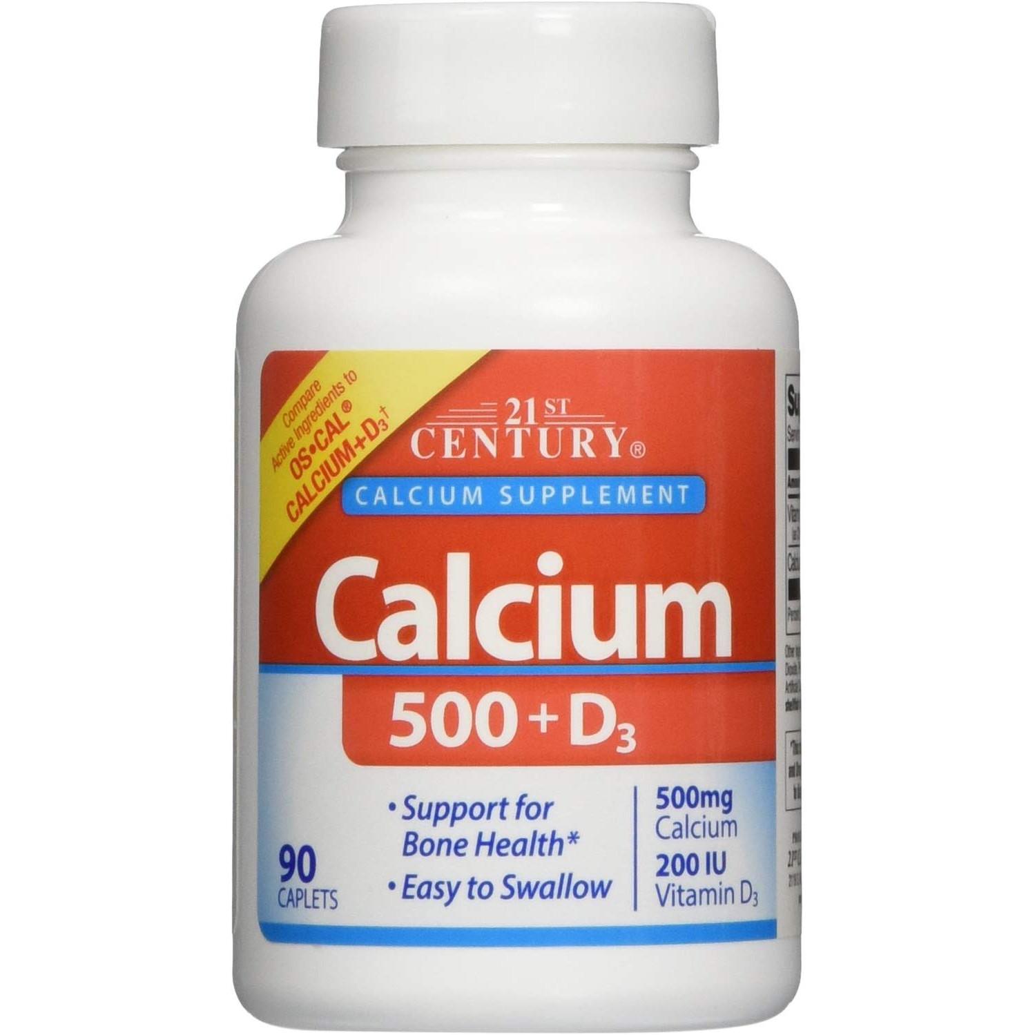 Кальций Витамин D3 21st Century Calcium 500 D3 90 Caplets