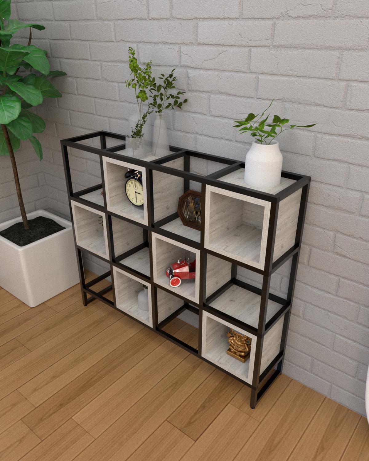 Стеллаж напольный EcoLoft Куберо DSP-1320-2 в стиле лофт (31216501) - фото 2
