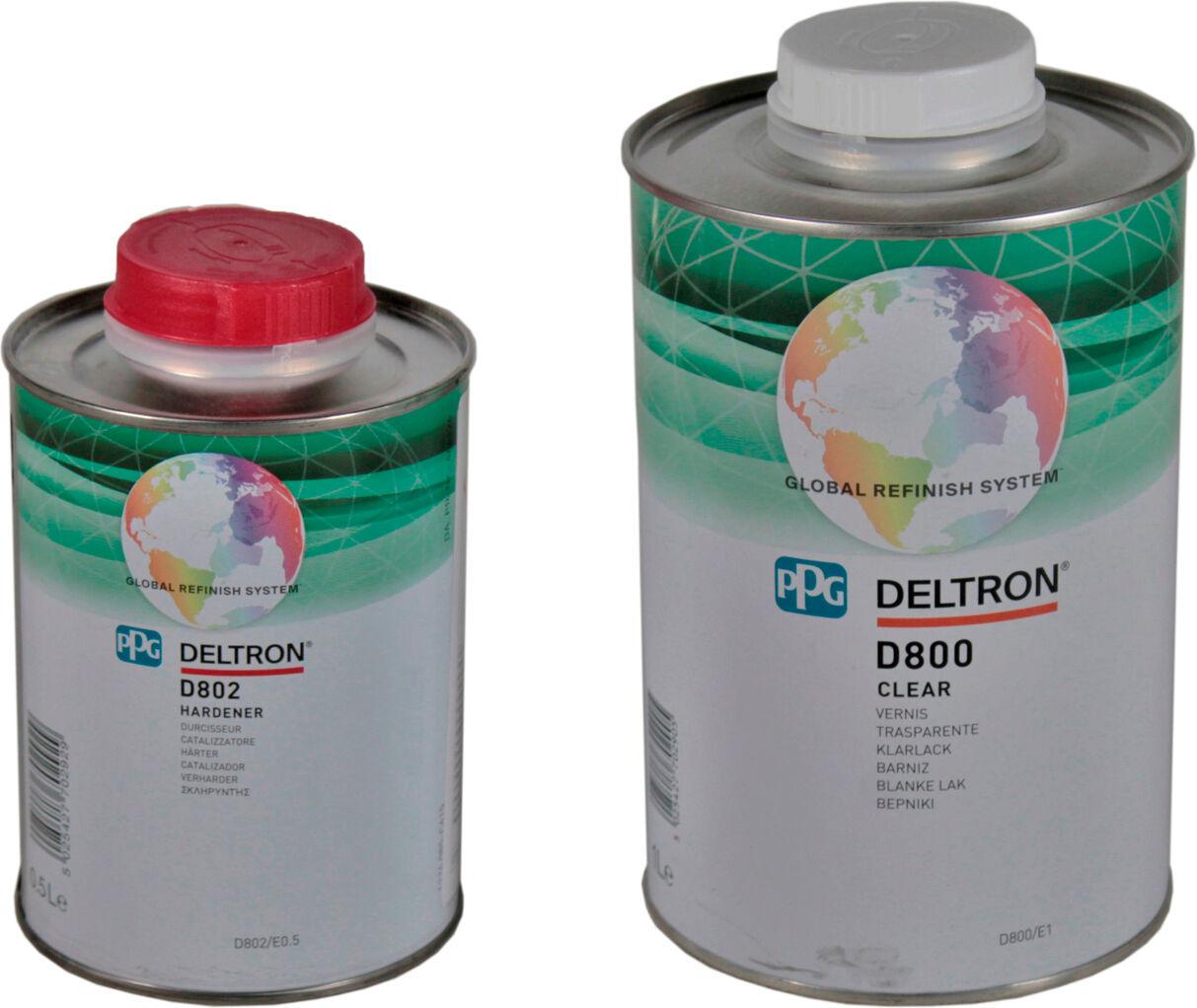 Лак акриловый PPG MS D-800/D-802 с отвердителем 1 л 0,5 л 2:1 - фото 1 Лак акриловый PPG MS D-800/D-802 с отвердителем 1 л 0,5 л 2:1 - фото 1