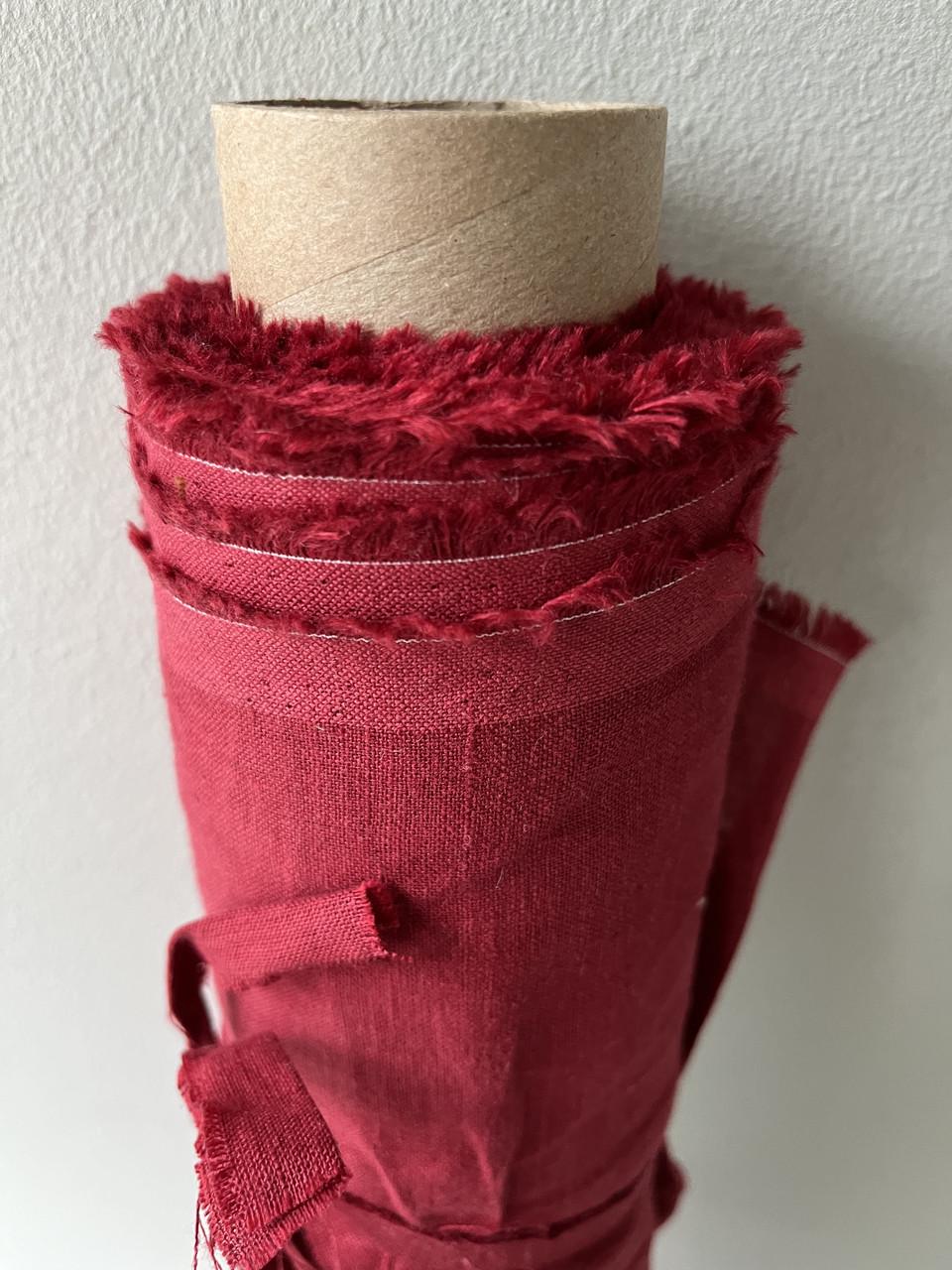 Ткань LINEN PLUS 100% лен 150 см 1358 Бордовый - фото 3