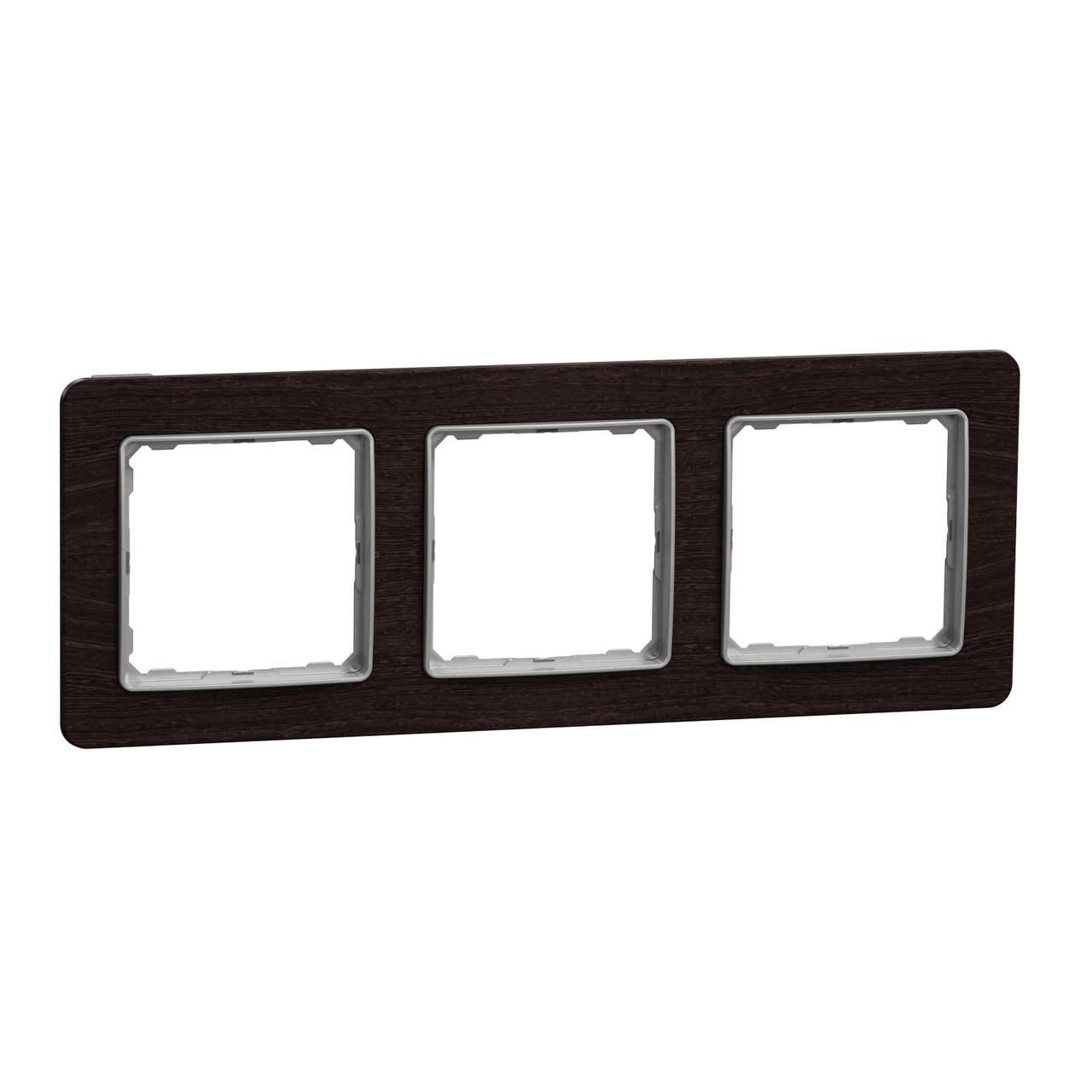 Рамка 3-постовая Schneider Electric Sedna Design&Elements ABS-UV 227х85х10 мм Венге (SDD381803)