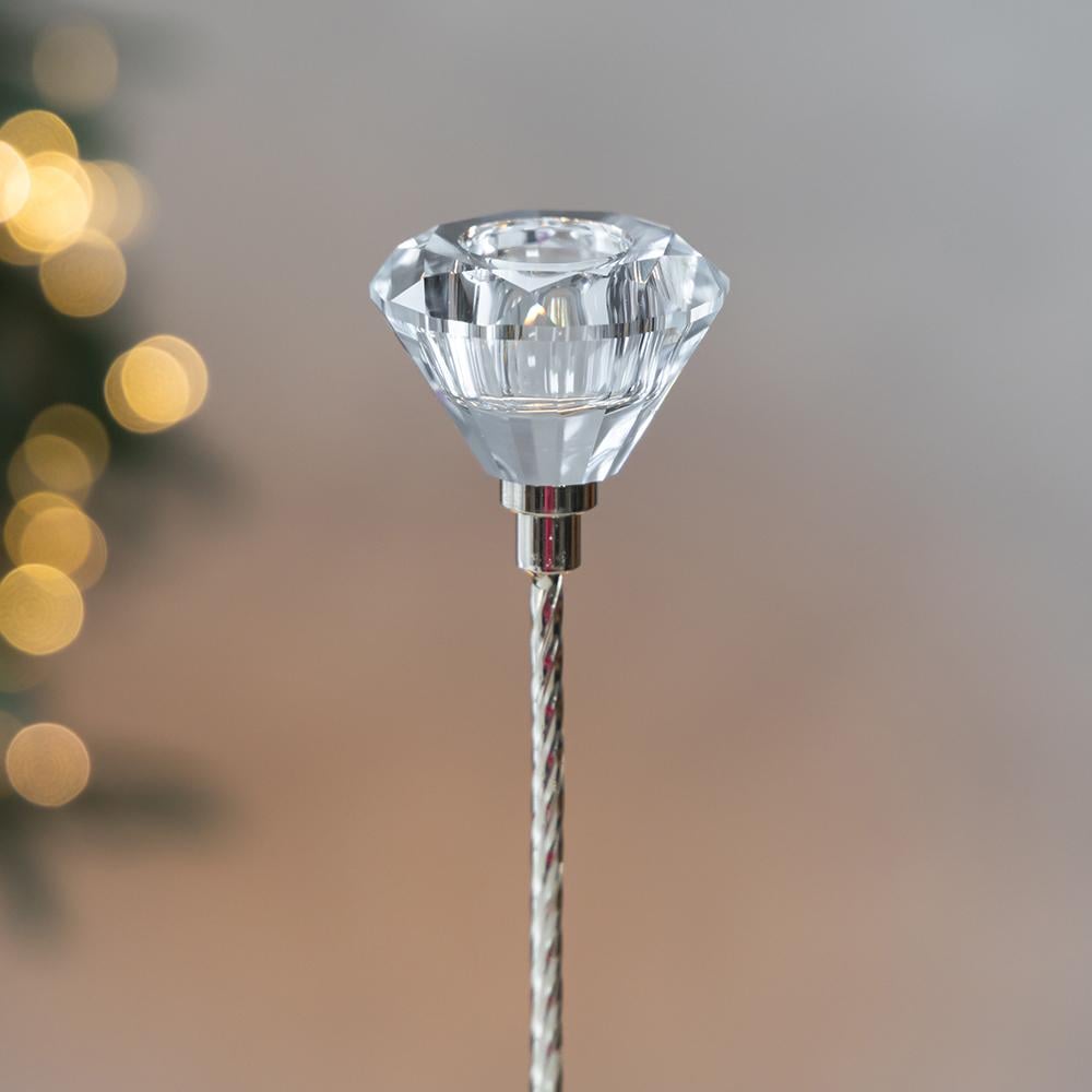 Набір декоративних свічників для інтер'єру Кришталева корона 3 шт. зі скла та металу Прозорий (147-81-9285-001) - фото 3 Набір декоративних свічників для інтер'єру Кришталева корона 3 шт. зі скла та металу Прозорий (147-81-9285-001) - фото 3