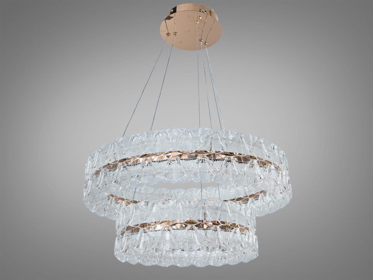 Люстра LED 9889/600+400G с пультом 155 Вт Золотой (3231625273)