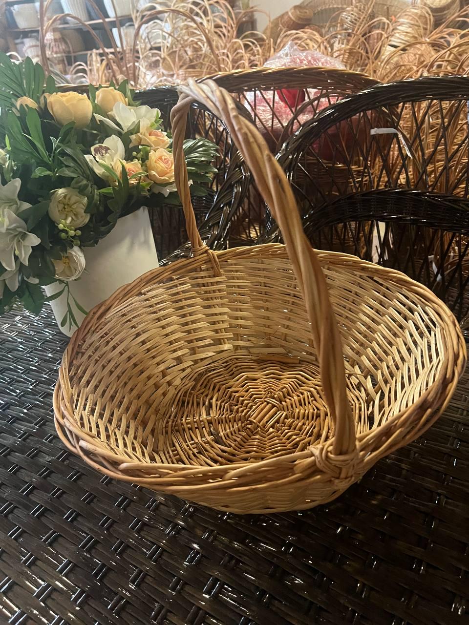 Корзина круглая на корпоративных подарков Сімейний Затишок Коричневый - фото 3 Корзина круглая на корпоративных подарков Сімейний Затишок Коричневый - фото 3