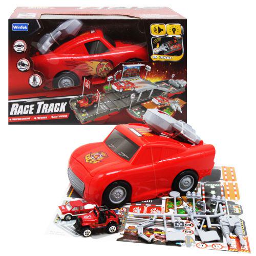 Парковка-трек із запускачем Пожежна машина 25х17х16 см (193420)