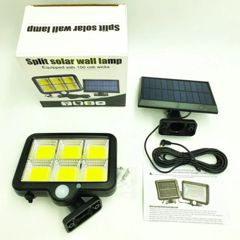 Ліхтар із датчиком руху Split Solar Wall Lamp вуличний на сонячній батареї (nf-160c) - фото 3