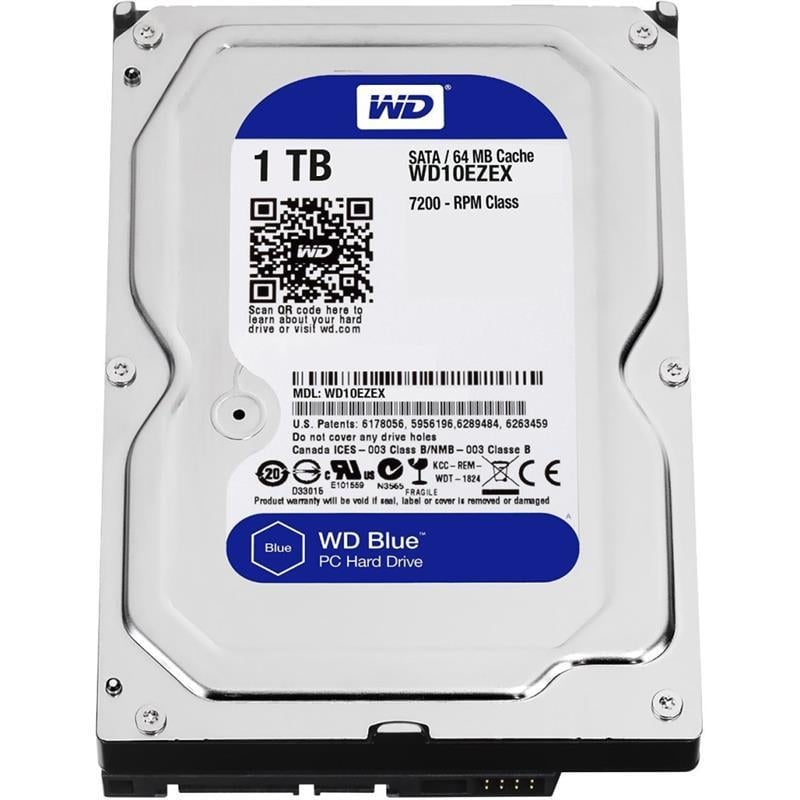 Жесткий диск WD Blue HDD 3,5" SATA 1TB 7200rpm/64MB (WD10EZEX) - фото 2 Жесткий диск WD Blue HDD 3,5" SATA 1TB 7200rpm/64MB (WD10EZEX) - фото 2