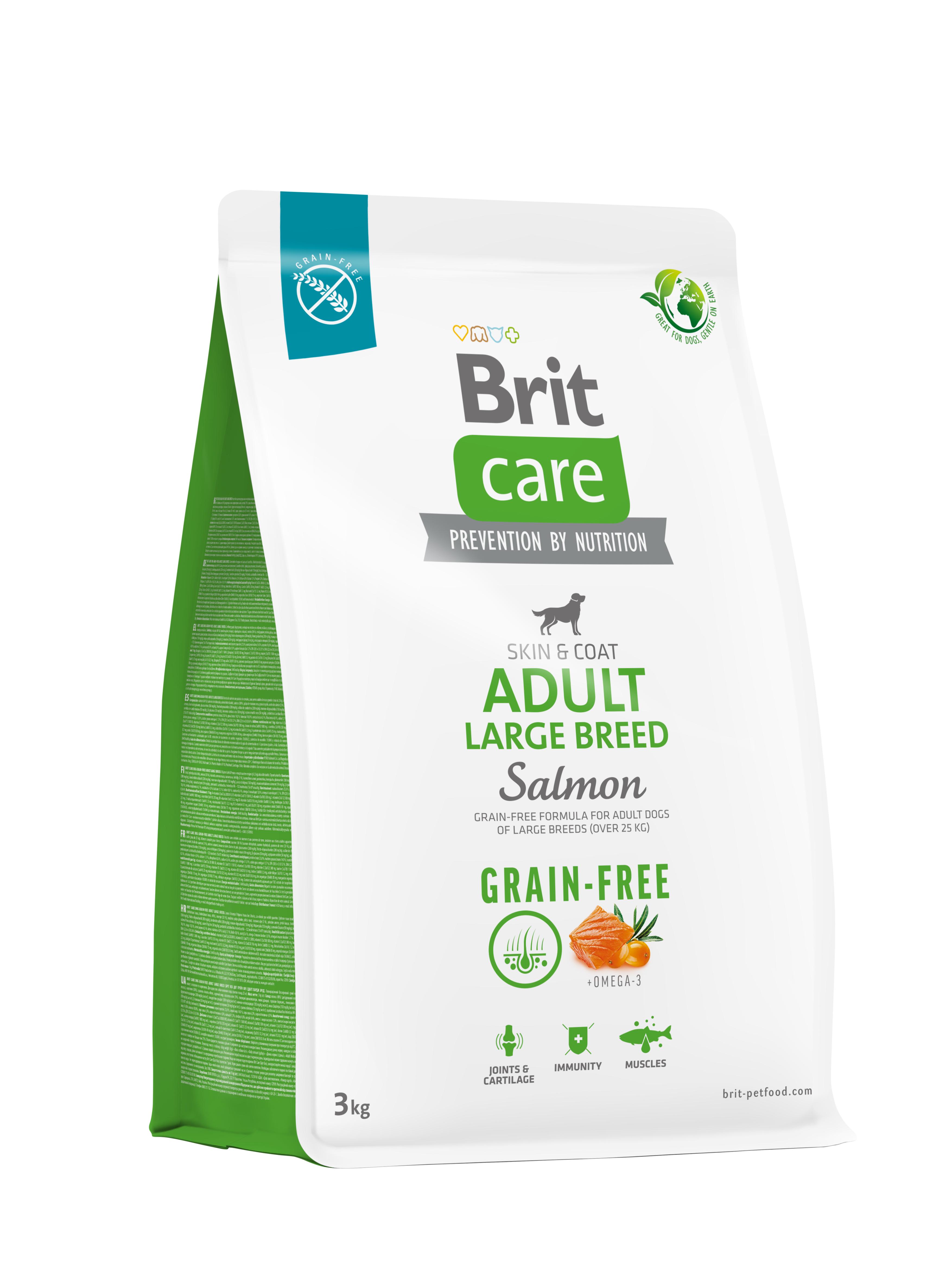 Корм для собак великих порід Brit Care Dog Grain-free Large Breed беззерновий з лососем 3 кг (172203)