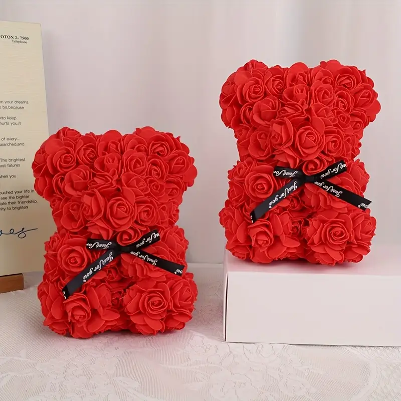 Медведь из 3D роз Teddy Bear 20 см Красный - фото 4 Медведь из 3D роз Teddy Bear 20 см Красный - фото 4