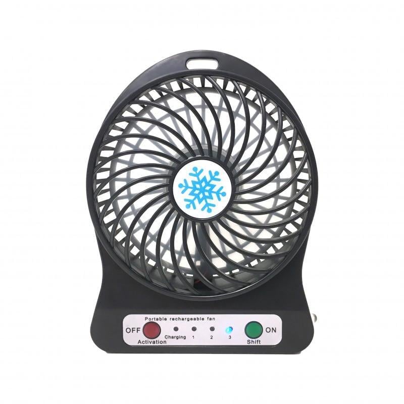 Вентилятор настольный Mini Fan USB на аккумуляторе 14х10х4 см Черный (MX-3288-11318C)