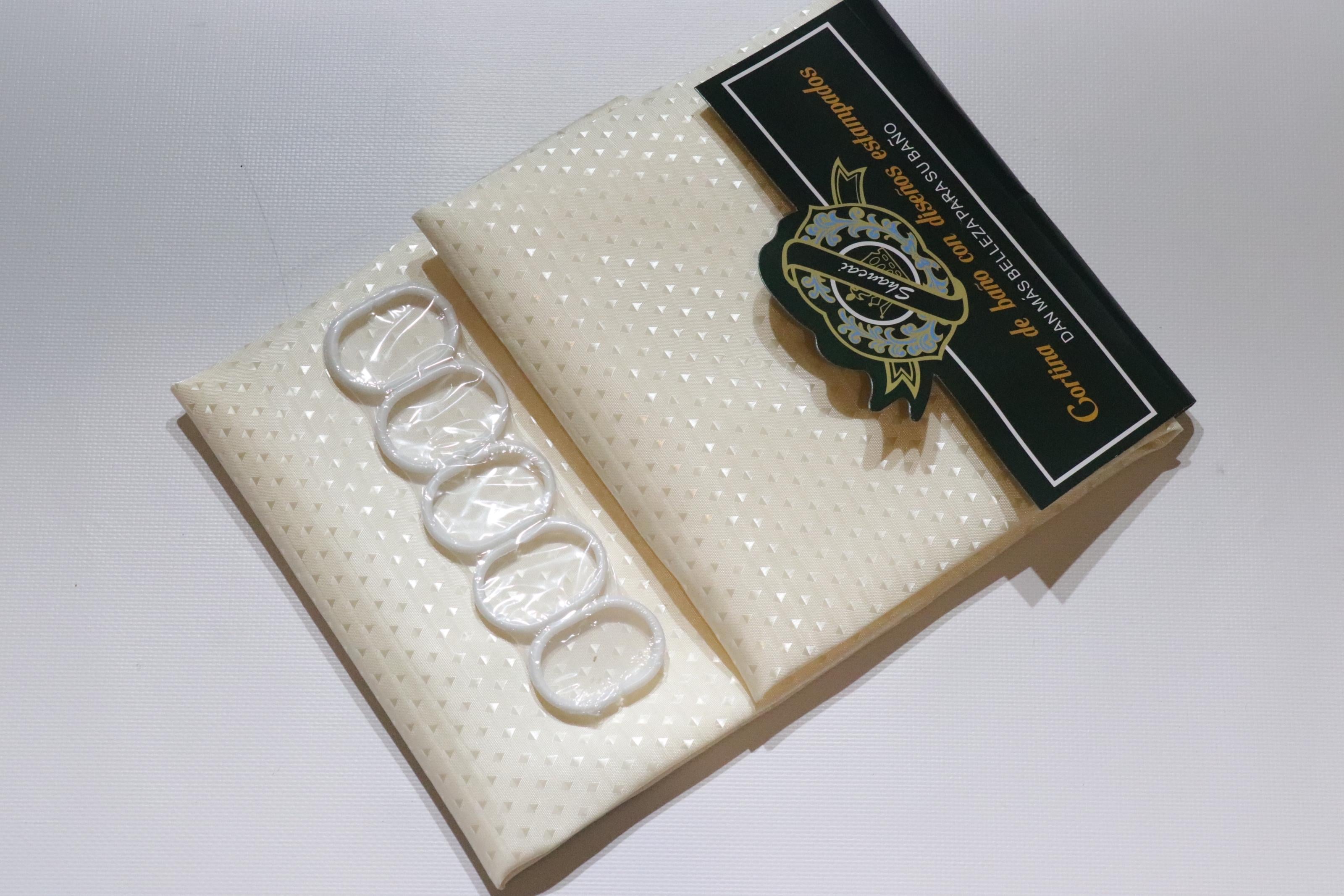Шторка для ванной однотонная 180x180 см Молочный (5214/cream)