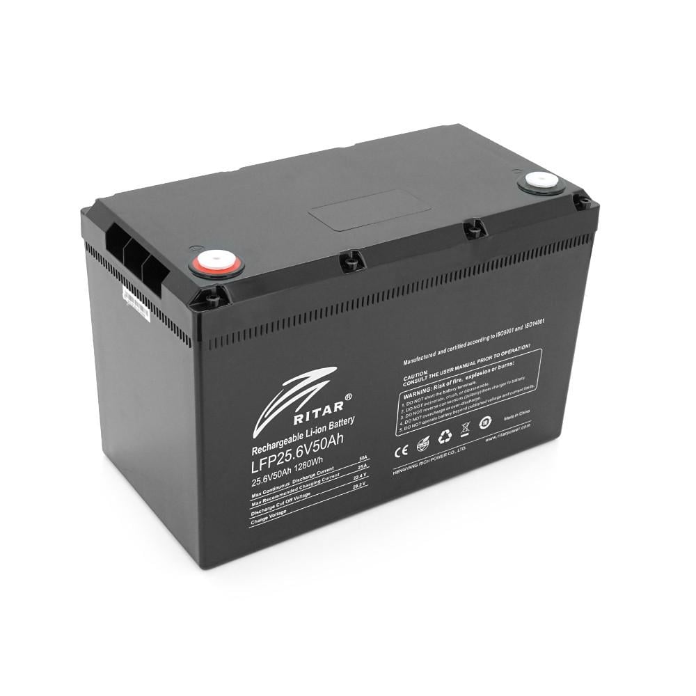 Батарея акумуляторна з bluetooth Ritar LiFePO4 25.6V 50Ah BMS25A 8S