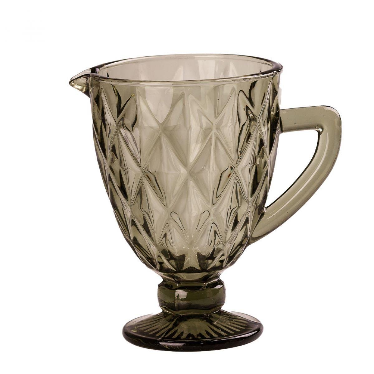 Кувшин для напитков из толстого стекла граненный 1 л Зеленый (HP038GR)