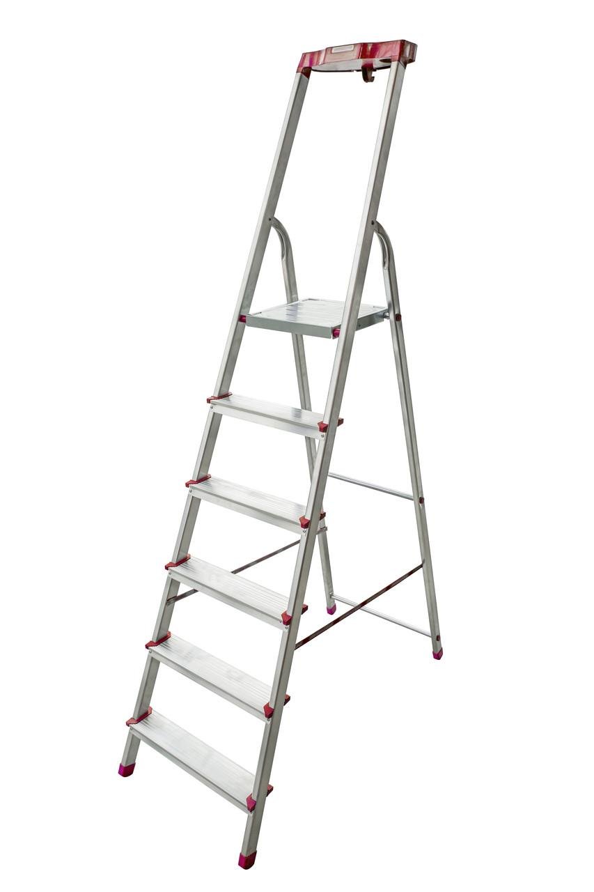 Лестница алюминиевая SCALA.TOP 6 ступеней QUICKSTEP+ (98-2106) Лестница алюминиевая SCALA.TOP 6 ступеней QUICKSTEP+ (98-2106)