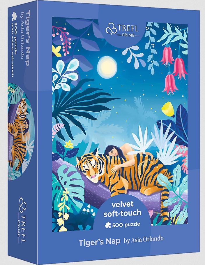 Пазл Trefl м'який оксамит: Дрімота тигра 500 ел.