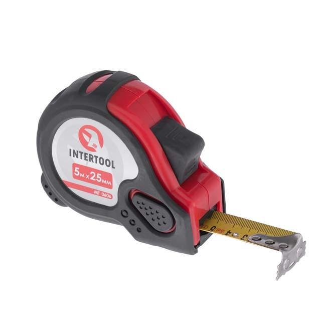 Рулетка с фиксатором Intertool MT-0606 Магнит 5 м х 25 мм