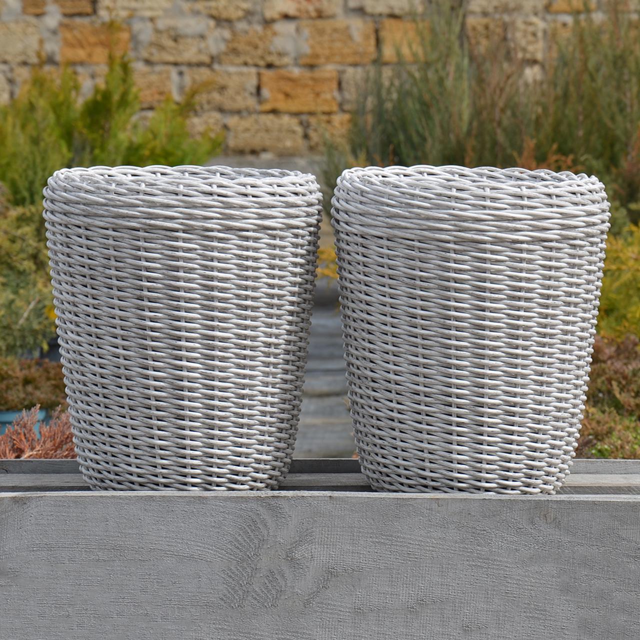 Кашпо высокое для цветов и растений из ротанга/ручной работы 16 л Белая береза - фото 5 Кашпо высокое для цветов и растений из ротанга/ручной работы 16 л Белая береза - фото 5