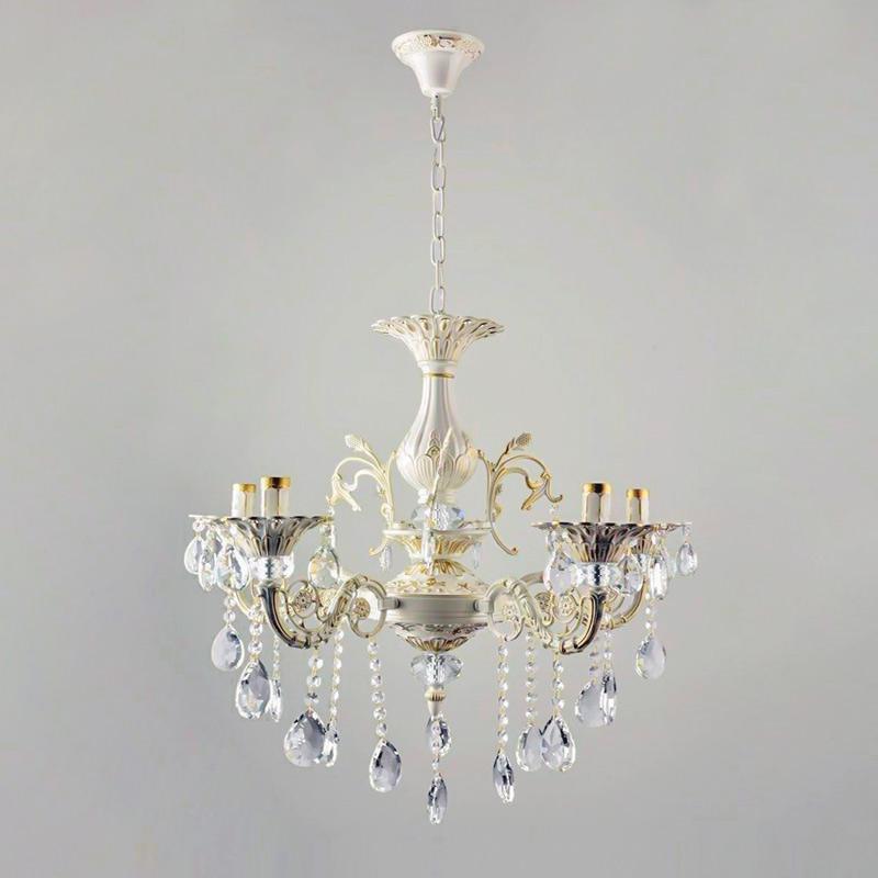 Люстра подвесная свечи Light House SH-18232/6 LWG 600х600х1200 мм E14 Белый/Золотой