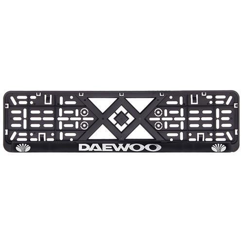 Рамка номерного знака Daewoo пластиковая c хромированной надписью