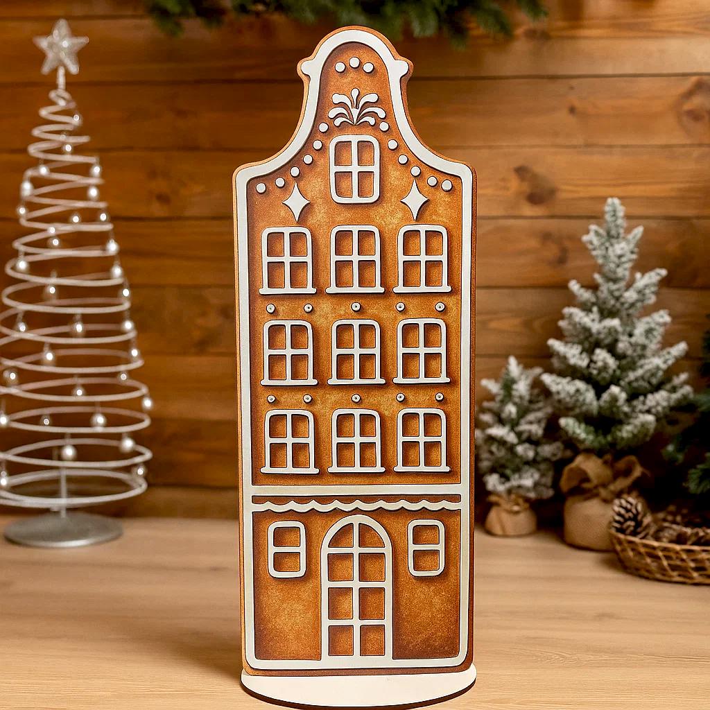 Статуэтка для фотозоны пряничный дом новогодний 90 см (5279-16)