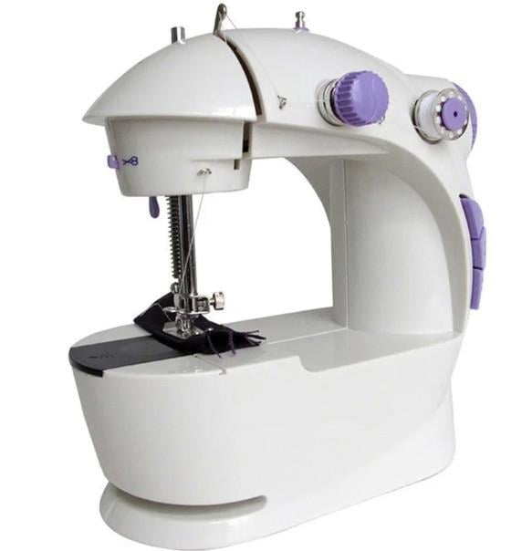 Швейна машинка міні Sewing Machine Mini SM-201A 4в1 з педаллю і адаптером живлення (17944899)