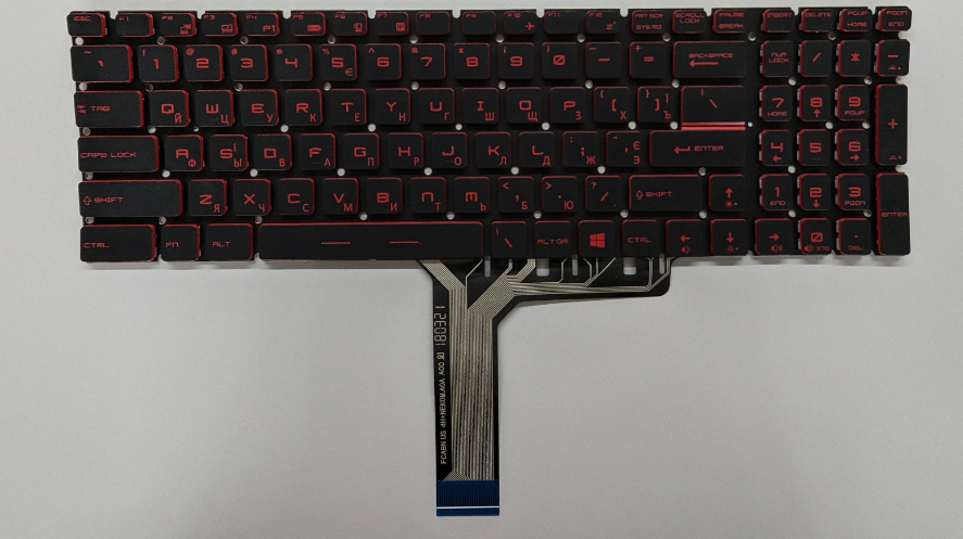 Клавіатура з підсветкою MSI GT62/GT62VR/GP62/MS-16J2/PX60 (Red)