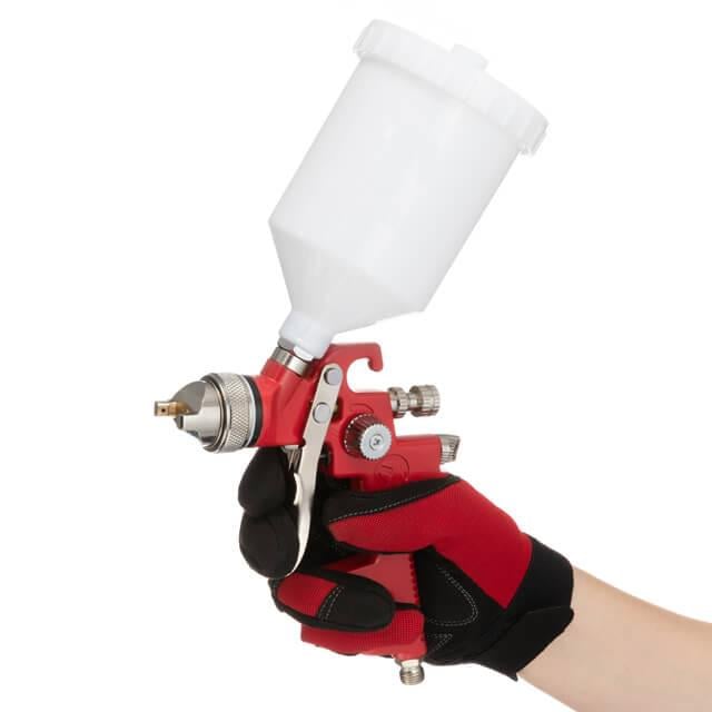 Краскопульт пневматический Intertool PT-0104 HVLP форсунка 1,4 мм верхний пластиковый бачок 600 мл 3 бар (108639) - фото 6