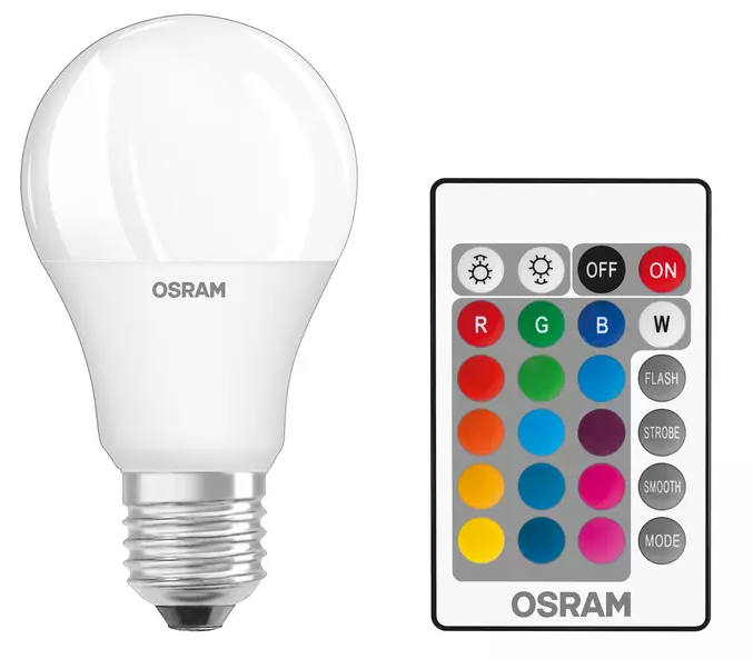 Лампа світлодіодна Osram 9W 230 V 806 lm 2700K E27 з пультом 2 шт. (4058075430891)